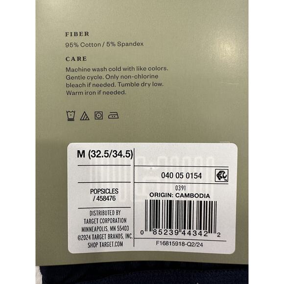 Goodfellow & Co 2 pack Men’s Underwear Boxer Briefs size M Blue Popsicles NEW - Picture 3 of 4